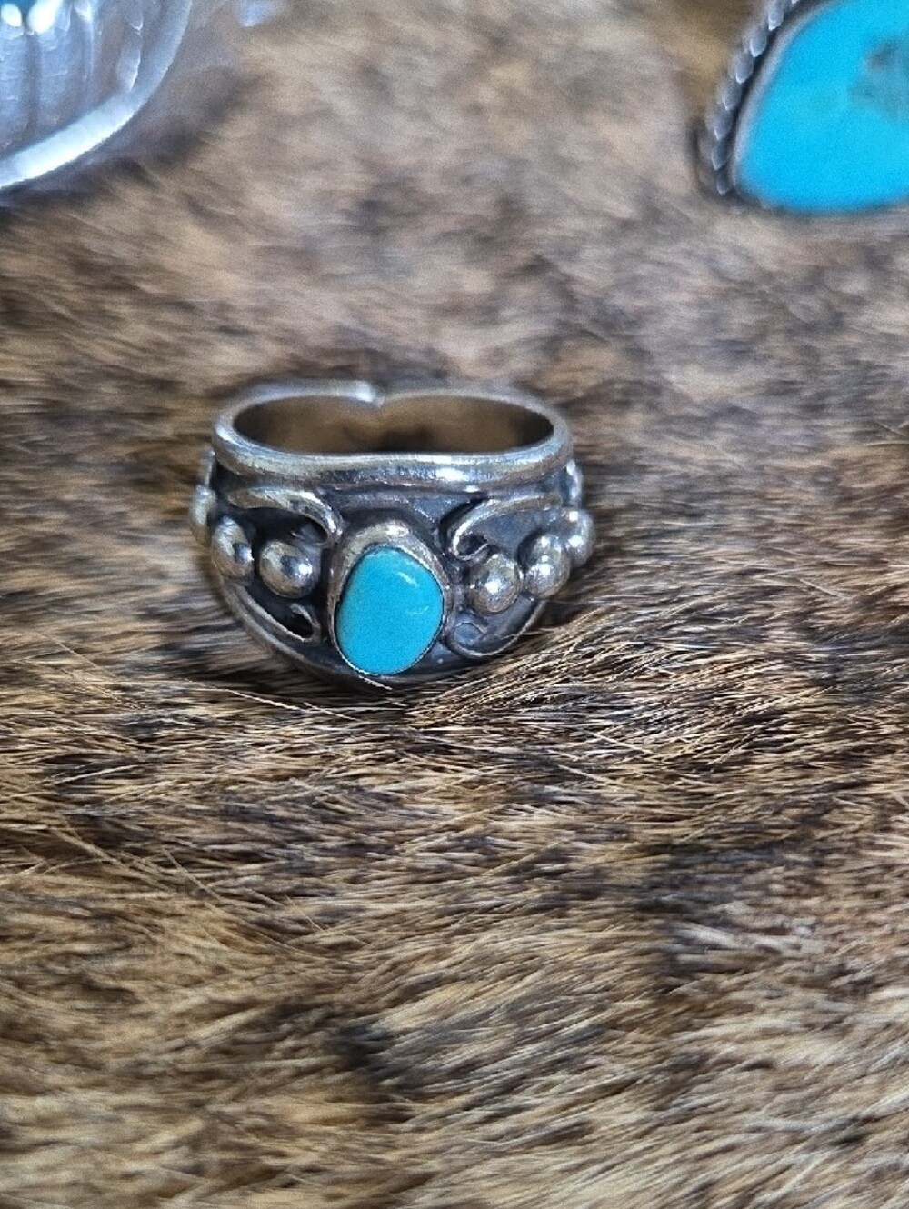 Sterling Silver Turquoise Ring - Picture 2 of 4